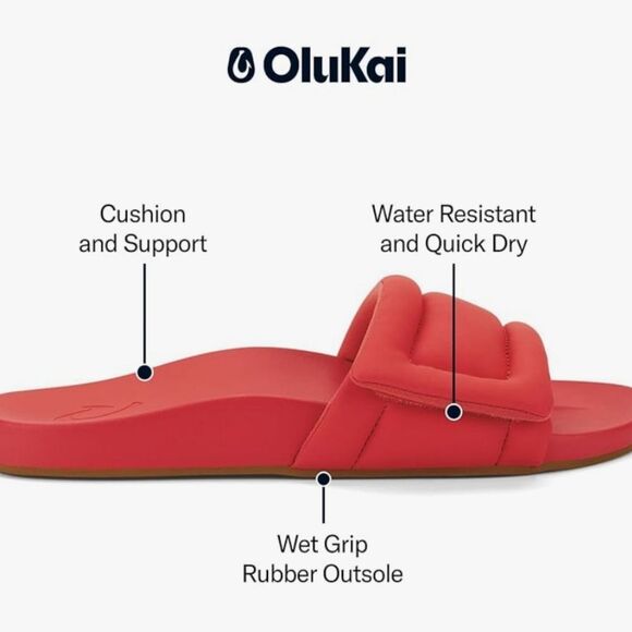 Olukai Sunbeam Slide Sandals- Lehua Flower - Picture 8 of 16